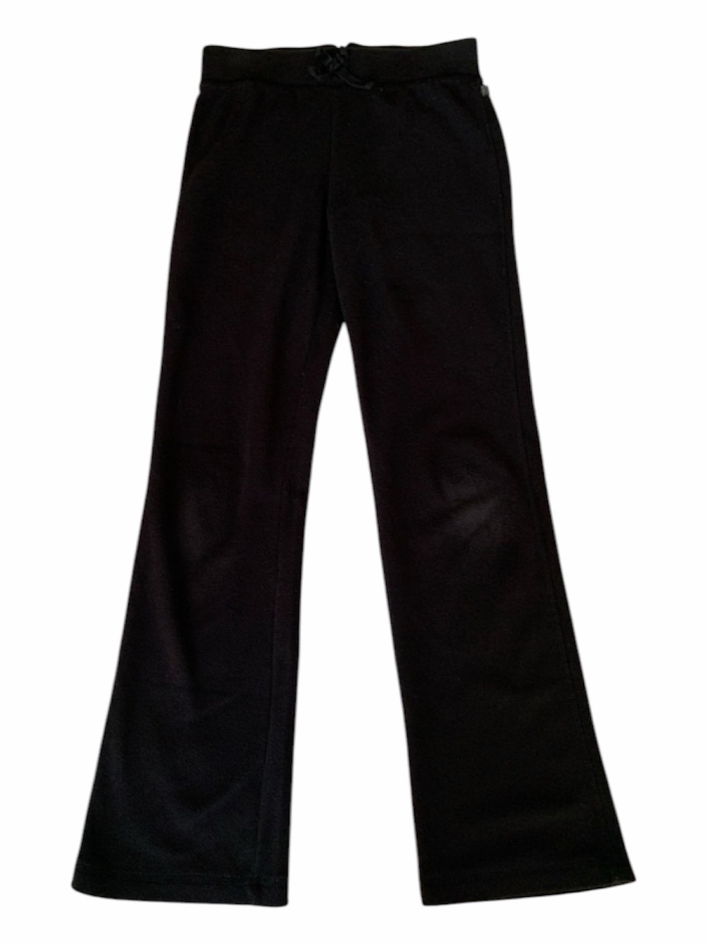 Children's Place Pants Girls Size 10 Black Fleece 1989 Place Bow Stretch Waist